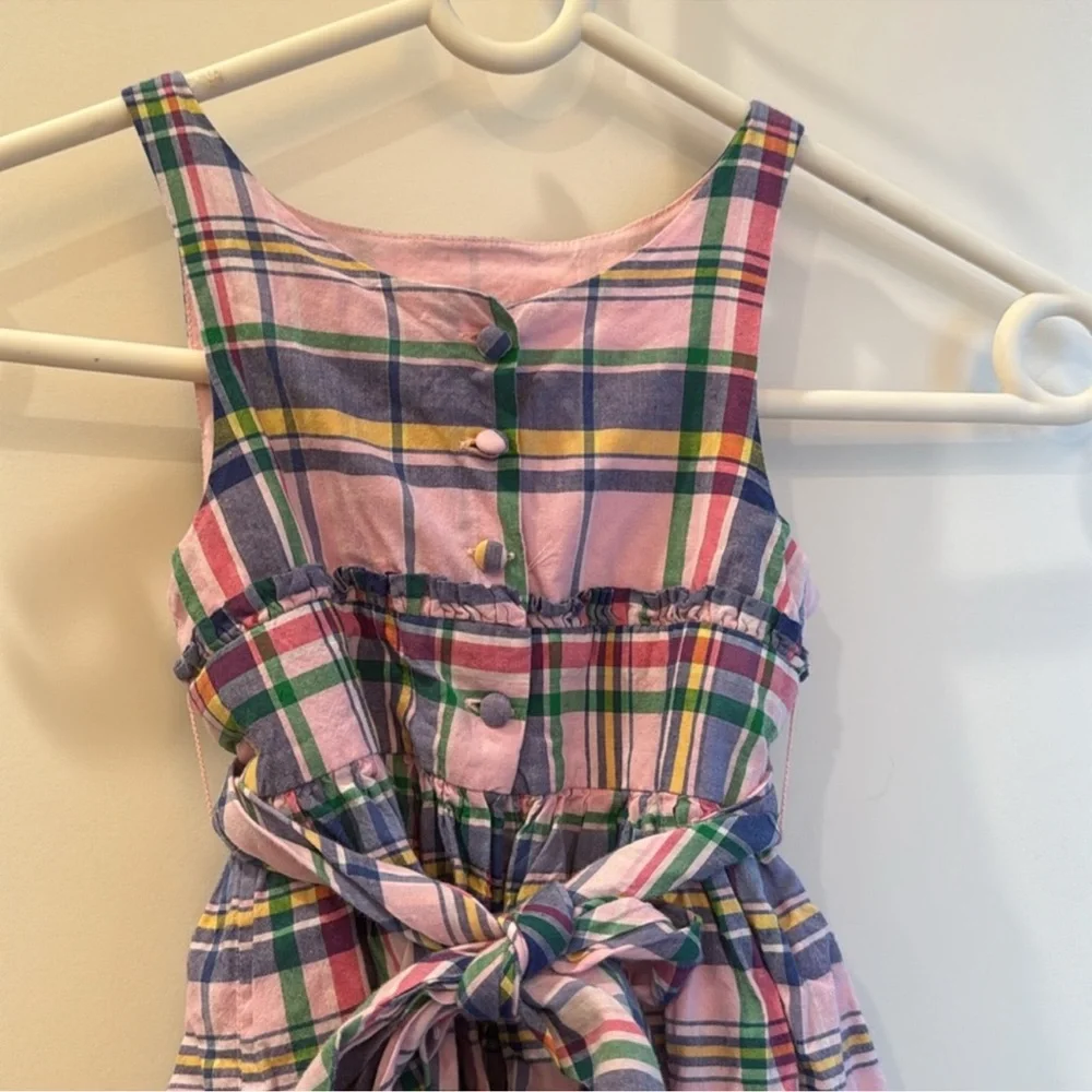 Ralph Lauren pink plaid preppy sleeveless girls 3T sundress